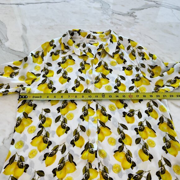 L’AGENCE LEMON PRINT SILK TOP SIZE XL NWOTS! - Picture 10 of 17